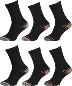 Apollo® Apollo Wandelsokken 6 Paar Assorti Kleuren Maat 39/42