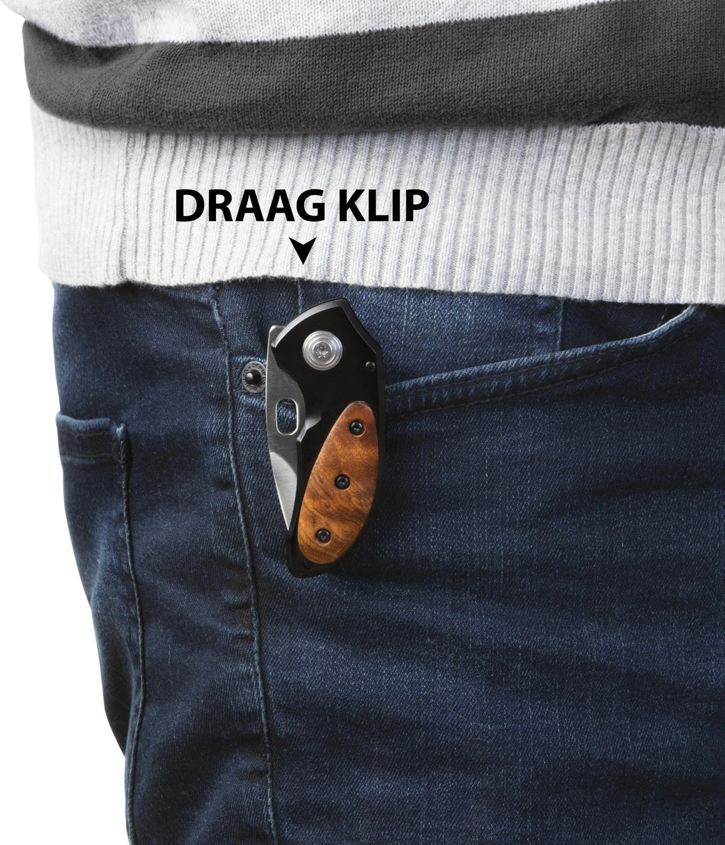 MacGyver Macknife Zakmes | Compact Zakmesje | Outdoor Mes | 12cm | Mes Met RVS Lemmet | Riemclip | Veilige ‘Crosslock’ Vergrendeling | Zwart 4 MacGyver Macknife Zakmes | Compact Zakmesje | Outdoor Mes | 12cm | Mes Met RVS Lemmet | Riemclip | Veilige ‘Crosslock’ Vergrendeling | Zwart - Afbeelding 2