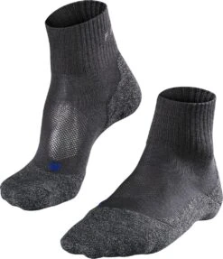 FALKE TK2 Explore Cool Short Wandelen Anti Blaren Functioneel Garen Dames Sportsokken Grijs - Maat 35-36
