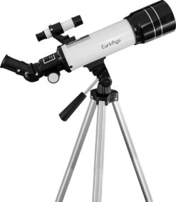 Earkings Telescoop Sterrenkijker 70/400 Mm Voor Kinderen, Beginners En Gevorderden - Inclusief Statief, Opbergtas, Twee Lenzen 25mm & 10mm En Barlow Lens, Telefoon Houder Voor Foto’s - F/5.7 Magnificatie