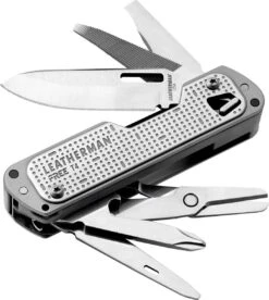 Leatherman Free T4 Zakmes - 12 Functies - RVS/Zilver - Veiligheidsclip