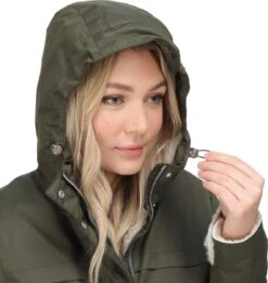 De Regatta Remina Jas - Jas Met Lang Model - Dames - Waterdicht - Ademend - Donkergroen -Falke Shop 1137x1200