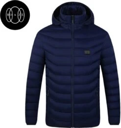 Boze Elektrisch Verwarmde Jas - Navy - Blauw - Donker Blauw