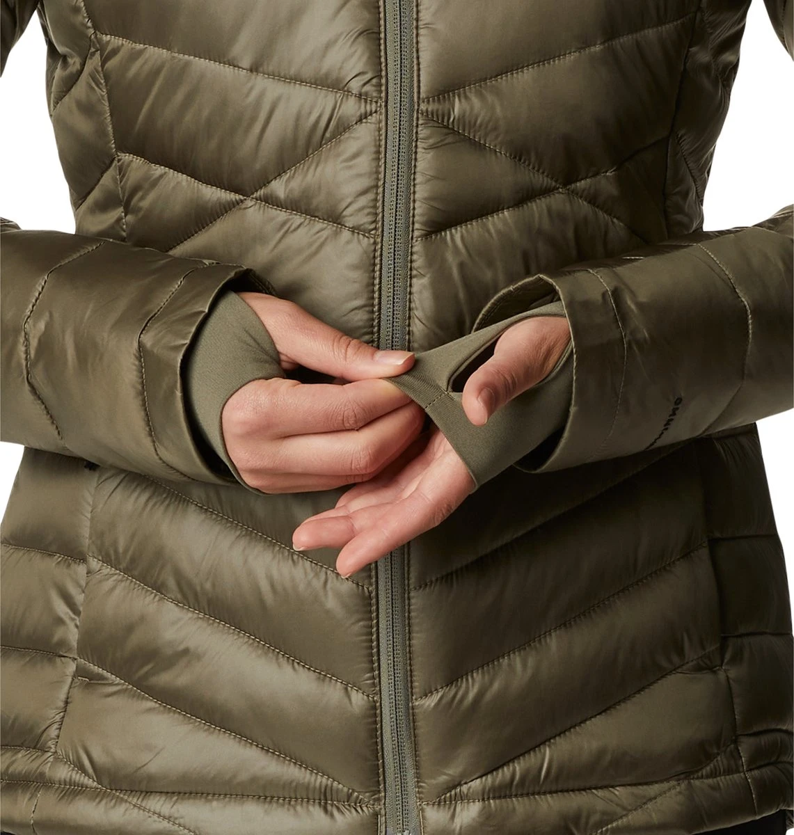 Columbia Joy Peak - Gewatteerde Puffer Jas Dames - Jassen Dames Winter - Outdoorjas Met Capuchon - Stone Green - Maat L 13 Columbia Joy Peak - Gewatteerde Puffer Jas Dames - Jassen Dames Winter - Outdoorjas Met Capuchon - Stone Green - Maat L - Afbeelding 11