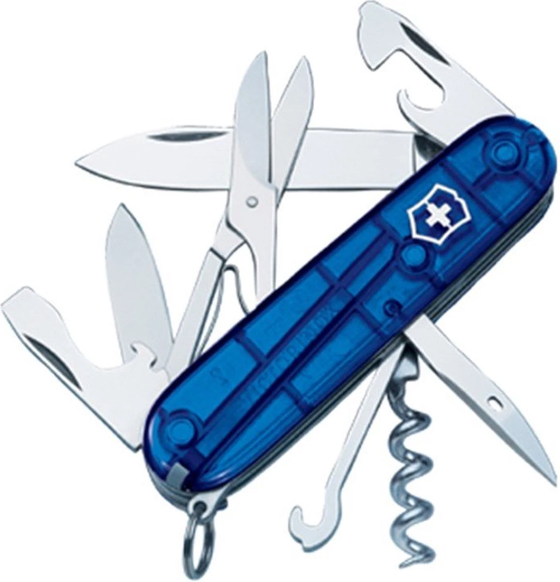 Victorinox Swiss Army Climber Multitool 14 Functies Transparant Blauw 4 Victorinox Swiss Army Climber Multitool 14 Functies Transparant Blauw - Afbeelding 2