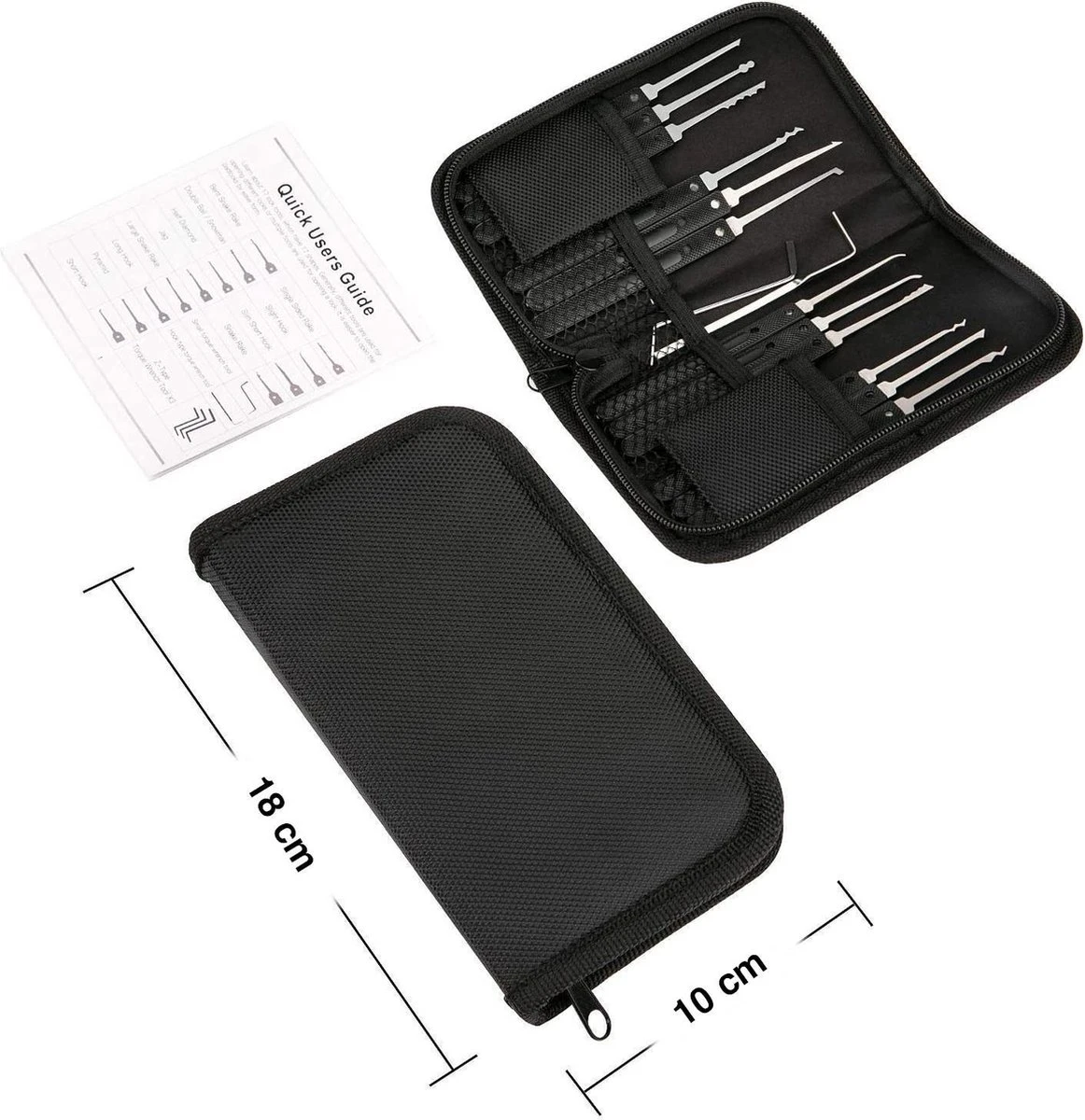 Uitgebreide Lockpick Set Met 3 Sloten - Lockpicking - Lock Pick Gereedschap Tools - Lockpicken Voor Beginners En Professionals - 2021 Versie- Inclusief E-Book 6 Uitgebreide Lockpick Set Met 3 Sloten - Lockpicking - Lock Pick Gereedschap Tools - Lockpicken Voor Beginners En Professionals - 2021 Versie- Inclusief E-Book - Afbeelding 4