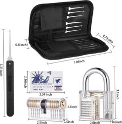 D.M.Store - Lockpick Set - Lockpicking Set - Lockpick - Lockpick Set Beginners - Survival Kit - Sloten Opener Set - Lockpick Set Voor Beginners En Gevorderden - Oefenslot - Lock Picking Set -Falke Shop 1184x1200