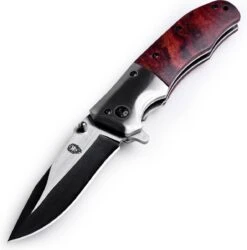 Survival Zakmes Outdoor – 1 Hand Open Systeem En Broekclip – 20.5 CM Vouwmes – RVS – Lion Gear KN-02