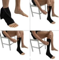 Merkloos 2x Steunkousen Met Rits - Zwart - Compressie Kousen Met Open Teen - L/XL -Falke Shop 1189x1200 2