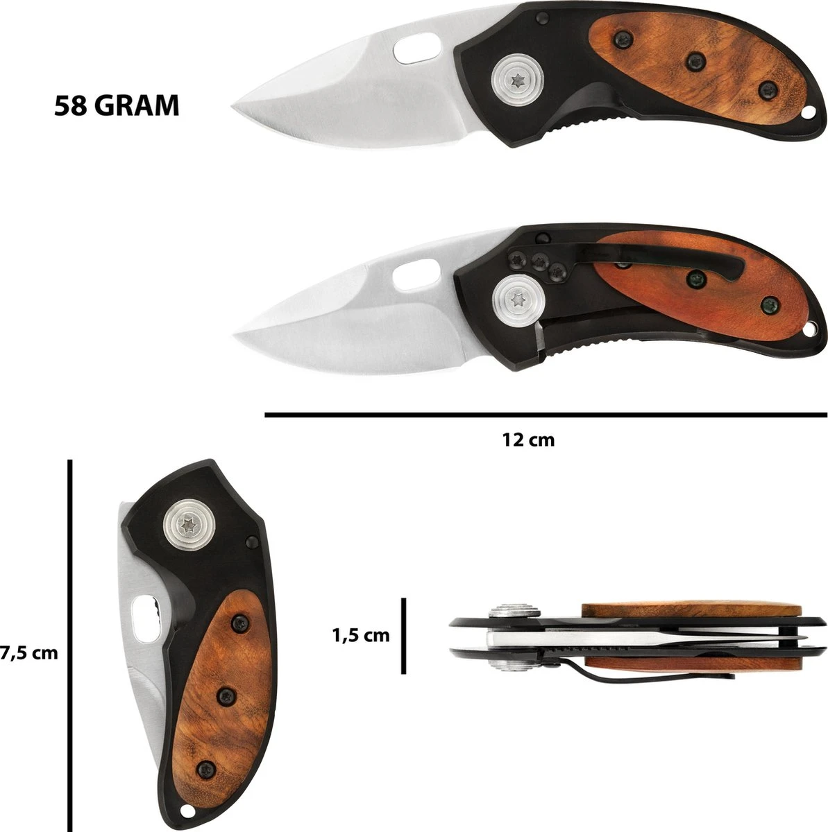 MacGyver Macknife Zakmes | Compact Zakmesje | Outdoor Mes | 12cm | Mes Met RVS Lemmet | Riemclip | Veilige ‘Crosslock’ Vergrendeling | Zwart 9 MacGyver Macknife Zakmes | Compact Zakmesje | Outdoor Mes | 12cm | Mes Met RVS Lemmet | Riemclip | Veilige ‘Crosslock’ Vergrendeling | Zwart - Afbeelding 7