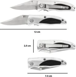 MacGyver Clipknife | Clip Zakmes | 12cm | Mes Met RVS Lemmet – Riemclip – Zilver -Falke Shop 1196x1200