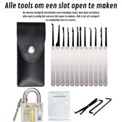 Lockpick Set 15 Delen – Alles Opener – Inclusief Transparant Oefenslot – Lockpicken Voor Professionals En Beginners - 13 Lockpick Set 15 Delen – Alles Opener – Inclusief Transparant Oefenslot – Lockpicken Voor Professionals En Beginners - -Falke Shop 1199x1200 9