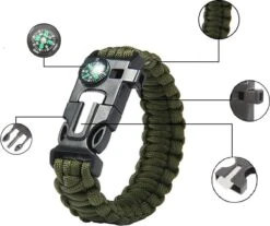 Survival Paracord Armband Met 5 Functies