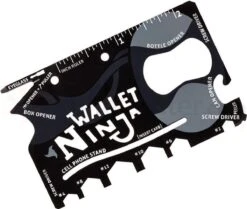 Ninja Wallet Credicard Tool - Voor In Je Portemonnee - Wallet Ninja - 18 In 1 Tool
