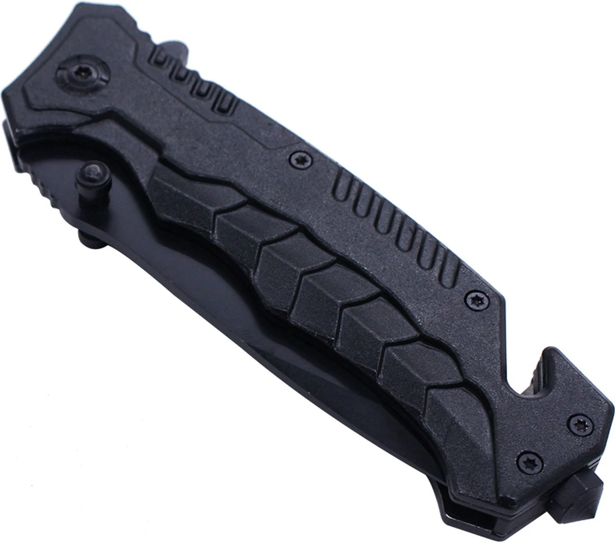 Merkloos Zakmes - Survival - Zwart - Outdoor Mes - Pocket Knife - Multitool - Vlijmscherp - Stoer - Hunting Knife - Glasbreker - Kamperen - 21 Cm - Cadeau Tip 6 Merkloos Zakmes - Survival - Zwart - Outdoor Mes - Pocket Knife - Multitool - Vlijmscherp - Stoer - Hunting Knife - Glasbreker - Kamperen - 21 Cm - Cadeau Tip - Afbeelding 4