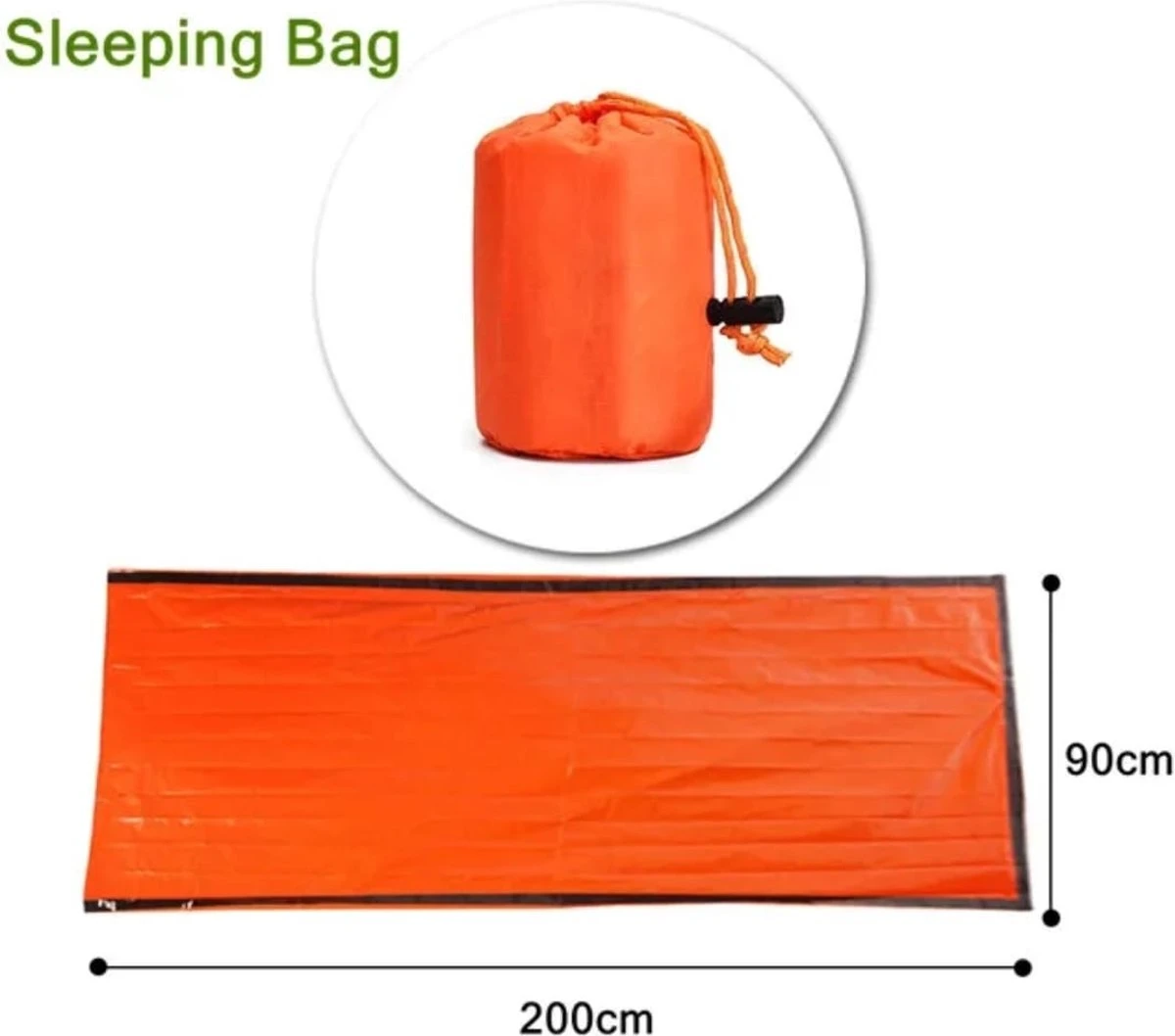 Merkloos Noodslaapzak - Noodtent - Tweepersonen -| Survival Slaapzak | Emergency Sleeping Bag | Nooddeken | Backpack | Nood Tent | Noodtent | Hiken 4 Merkloos Noodslaapzak - Noodtent - Tweepersonen -| Survival Slaapzak | Emergency Sleeping Bag | Nooddeken | Backpack | Nood Tent | Noodtent | Hiken - Afbeelding 2