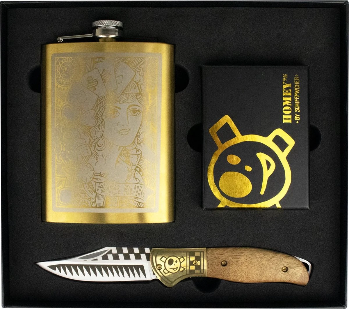 Homey's Man's Ruin By Schiffmacher Gift Set- 3-delig - Zakmes 4 Homey's Man's Ruin By Schiffmacher Gift Set- 3-delig - Zakmes - Afbeelding 2