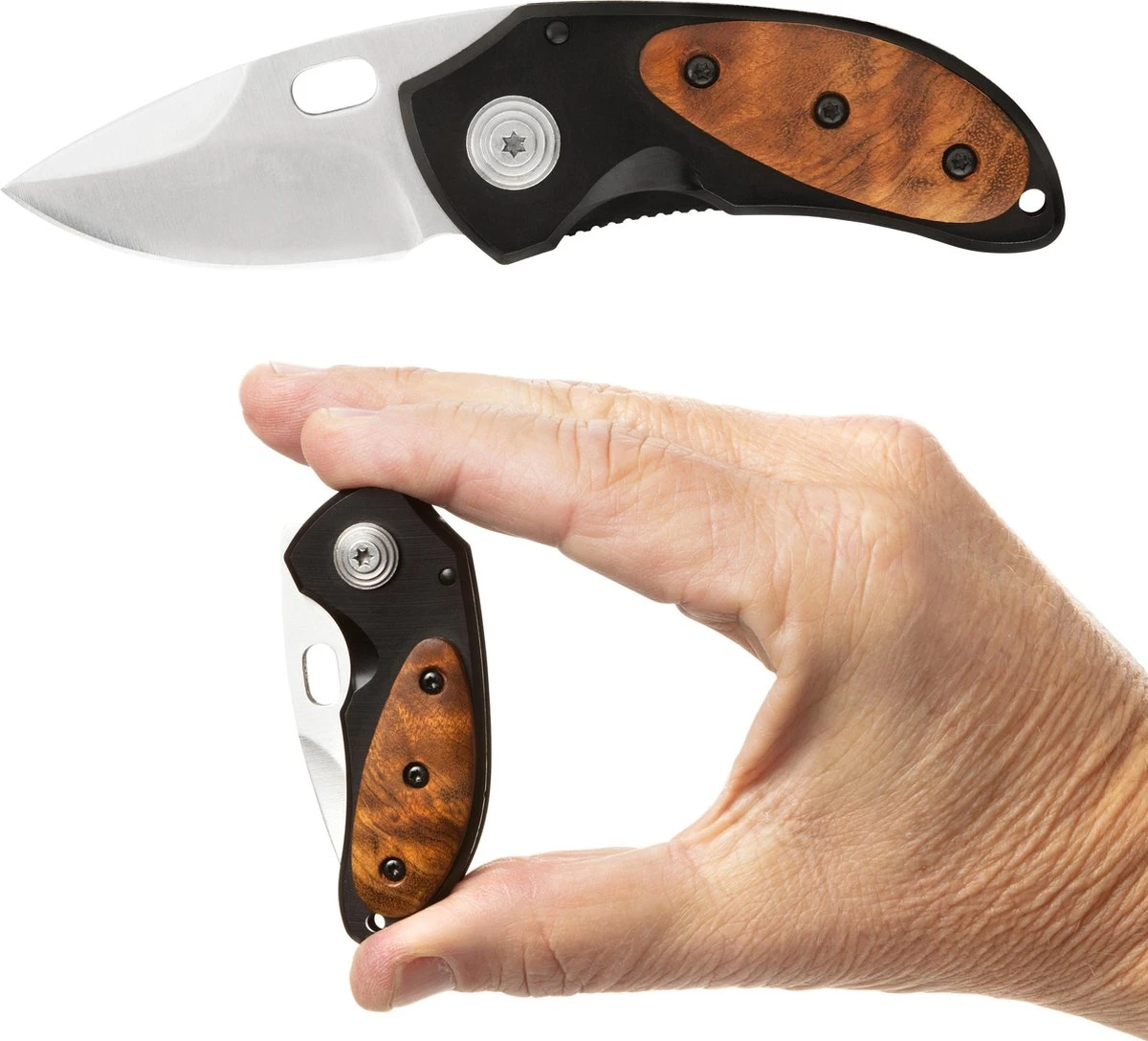 MacGyver Macknife Zakmes | Compact Zakmesje | Outdoor Mes | 12cm | Mes Met RVS Lemmet | Riemclip | Veilige ‘Crosslock’ Vergrendeling | Zwart 3 MacGyver Macknife Zakmes | Compact Zakmesje | Outdoor Mes | 12cm | Mes Met RVS Lemmet | Riemclip | Veilige ‘Crosslock’ Vergrendeling | Zwart