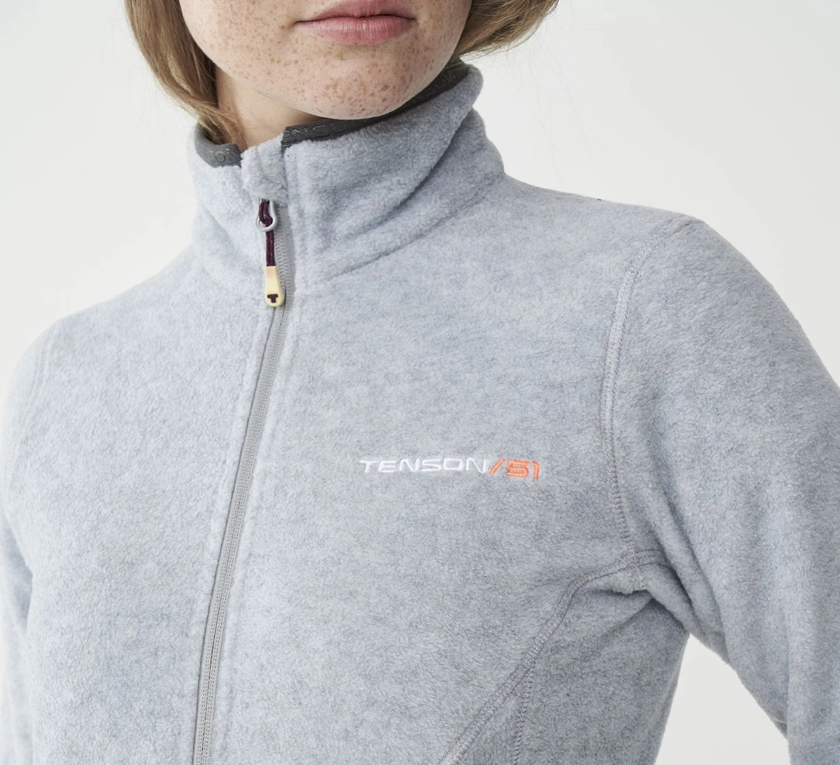 Tenson Malin Fleece Sportjas - Maat XL - Vrouwen - Grijs 5 Tenson Malin Fleece Sportjas - Maat XL - Vrouwen - Grijs - Afbeelding 3