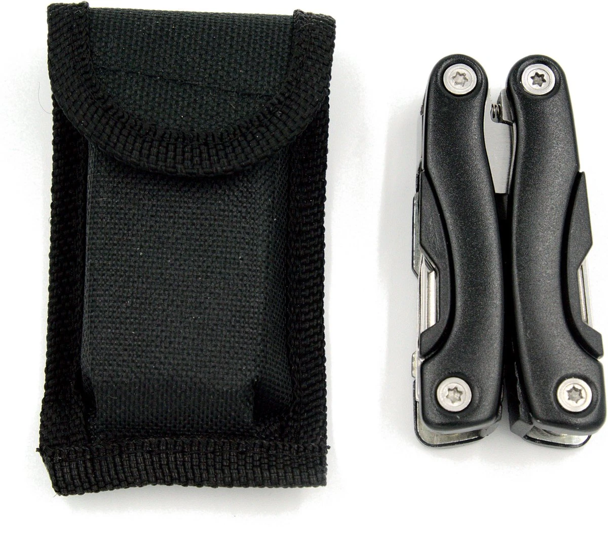 Mini Multitool Tang, 10 In 1 Combinatietang Met Zakmes. Incl. Etui. Zwart 4 Mini Multitool Tang, 10 In 1 Combinatietang Met Zakmes. Incl. Etui. Zwart - Afbeelding 2