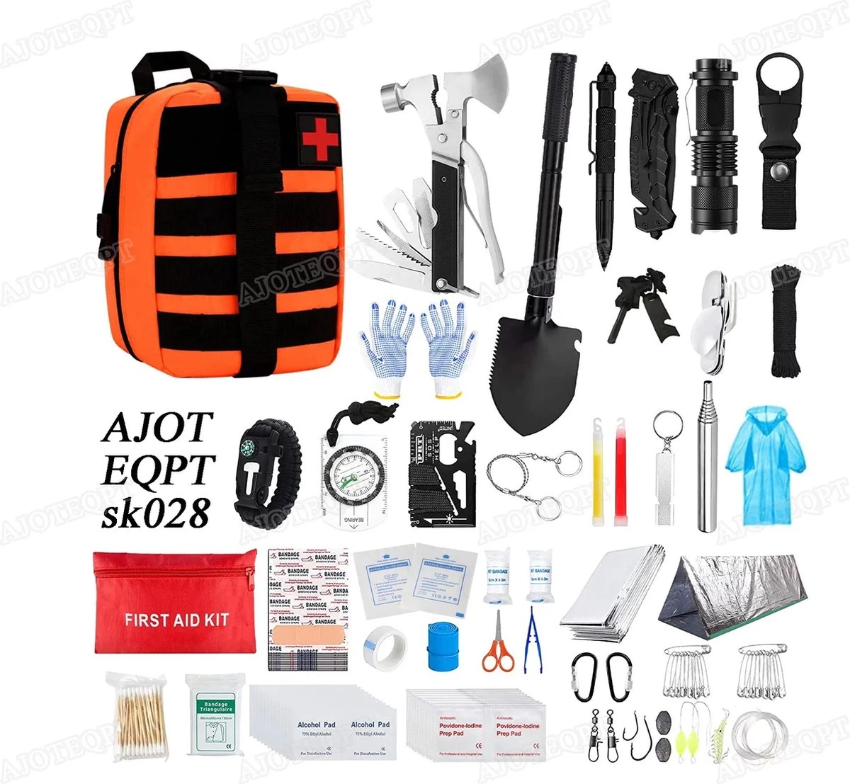 Noodpakket - Survival Kit - EHBO Kit - Outdoor Kit - Camping Set - Survival Set 36-delig 3 Noodpakket - Survival Kit - EHBO Kit - Outdoor Kit - Camping Set - Survival Set 36-delig