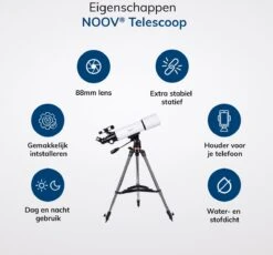 NOOV® - Telescoop – Sterrenkijker Volwassenen / Gevorderden – Sterrenkijker Kinderen – Extra Grote Lensopening 80mm –Rode Stipzoeker - Inclusief Anti-shock Statief & Stevige Draagtas 17 NOOV® - Telescoop – Sterrenkijker Volwassenen / Gevorderden – Sterrenkijker Kinderen – Extra Grote Lensopening 80mm –Rode Stipzoeker - Inclusief Anti-shock Statief & Stevige Draagtas -Falke Shop 1200x1119 1