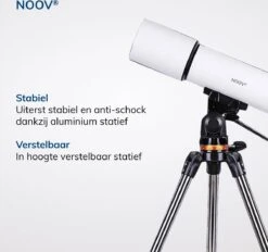 NOOV® - Telescoop – Sterrenkijker Volwassenen / Gevorderden – Sterrenkijker Kinderen – Extra Grote Lensopening 80mm –Rode Stipzoeker - Inclusief Anti-shock Statief & Stevige Draagtas 19 NOOV® - Telescoop – Sterrenkijker Volwassenen / Gevorderden – Sterrenkijker Kinderen – Extra Grote Lensopening 80mm –Rode Stipzoeker - Inclusief Anti-shock Statief & Stevige Draagtas -Falke Shop 1200x1126 5
