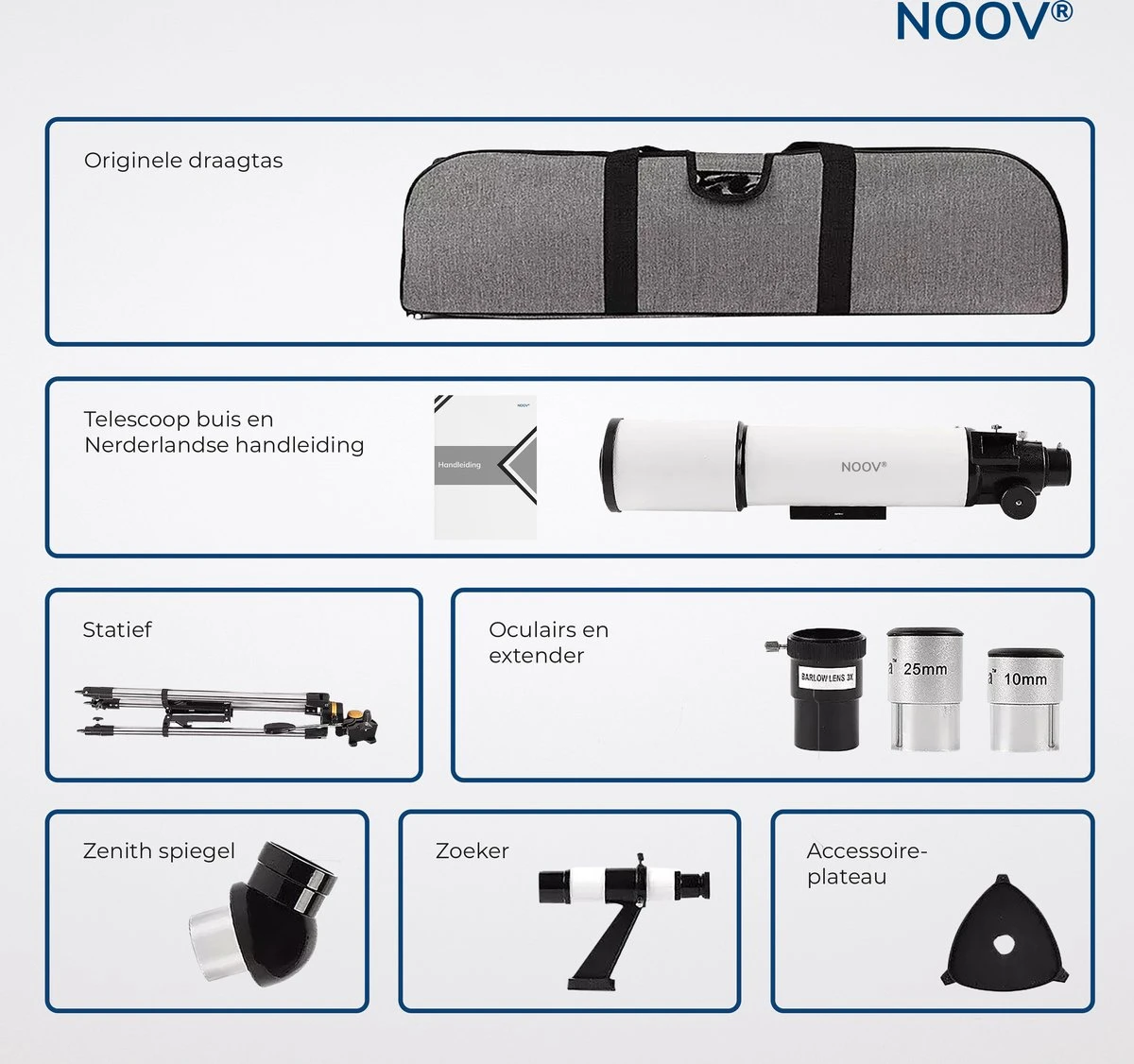 NOOV® - Telescoop – Sterrenkijker Volwassenen / Gevorderden – Sterrenkijker Kinderen – Extra Grote Lensopening 80mm –Rode Stipzoeker - Inclusief Anti-shock Statief & Stevige Draagtas 11 NOOV® - Telescoop – Sterrenkijker Volwassenen / Gevorderden – Sterrenkijker Kinderen – Extra Grote Lensopening 80mm –Rode Stipzoeker - Inclusief Anti-shock Statief & Stevige Draagtas - Afbeelding 9