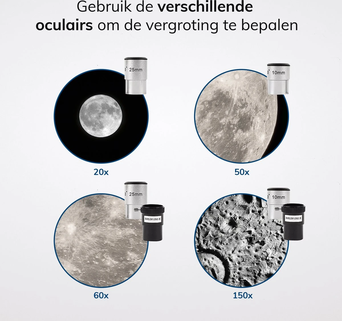 NOOV® - Telescoop – Sterrenkijker Volwassenen / Gevorderden – Sterrenkijker Kinderen – Extra Grote Lensopening 80mm –Rode Stipzoeker - Inclusief Anti-shock Statief & Stevige Draagtas 14 NOOV® - Telescoop – Sterrenkijker Volwassenen / Gevorderden – Sterrenkijker Kinderen – Extra Grote Lensopening 80mm –Rode Stipzoeker - Inclusief Anti-shock Statief & Stevige Draagtas - Afbeelding 12