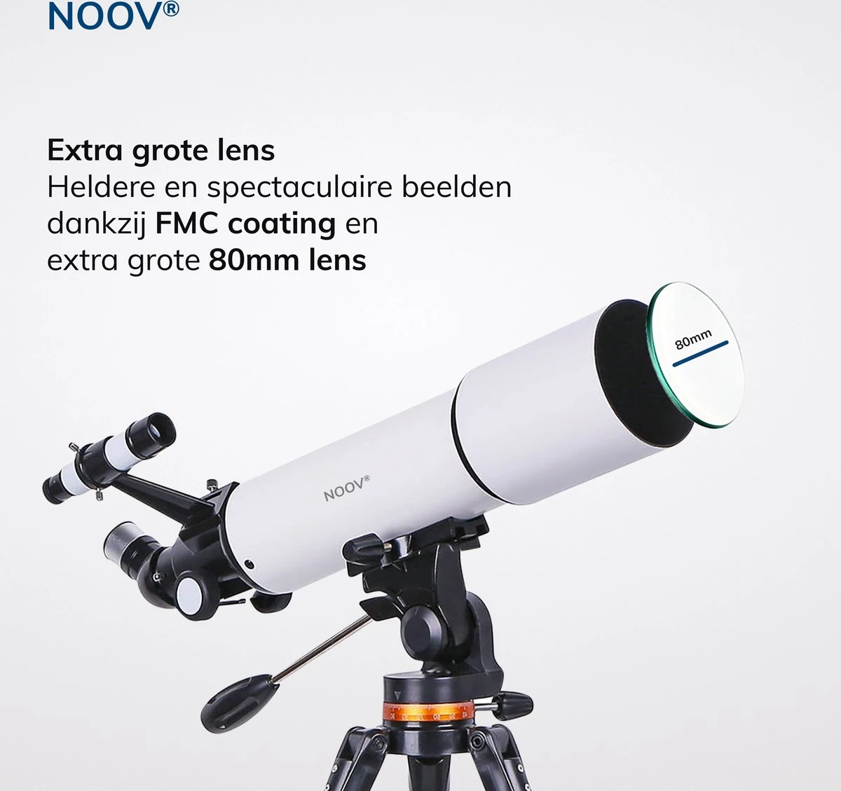 NOOV® - Telescoop – Sterrenkijker Volwassenen / Gevorderden – Sterrenkijker Kinderen – Extra Grote Lensopening 80mm –Rode Stipzoeker - Inclusief Anti-shock Statief & Stevige Draagtas 15 NOOV® - Telescoop – Sterrenkijker Volwassenen / Gevorderden – Sterrenkijker Kinderen – Extra Grote Lensopening 80mm –Rode Stipzoeker - Inclusief Anti-shock Statief & Stevige Draagtas - Afbeelding 13