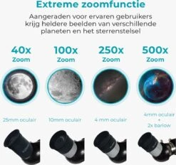 Vultus Telescoop - 500x Vergroting - Sterrenkijker Volwassenen / Gevorderden - Inclusief Statief En Maanfilter - Vultus - 1000114EQ -Falke Shop 1200x1129 4