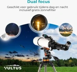 Vultus Telescoop - 375x Vergroting - Sterrenkijker Beginners / Volwassenen / Gevorderden - Inclusief E-boek Voor Beginners - Inclusief App - Inclusief Statief En Draagtas - Vultus - 50080 -Falke Shop 1200x1138 4