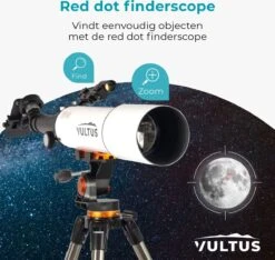 Vultus Telescoop - 375x Vergroting - Sterrenkijker Beginners / Volwassenen / Gevorderden - Inclusief E-boek Voor Beginners - Inclusief App - Inclusief Statief En Draagtas - Vultus - 50080 -Falke Shop 1200x1139 2