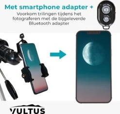 Vultus Telescoop - 200x Vergroting - Sterrenkijker Volwassenen / Gevorderden - Inclusief Statief En Draagtas - Vultus - 40070 -Falke Shop 1200x1146 2