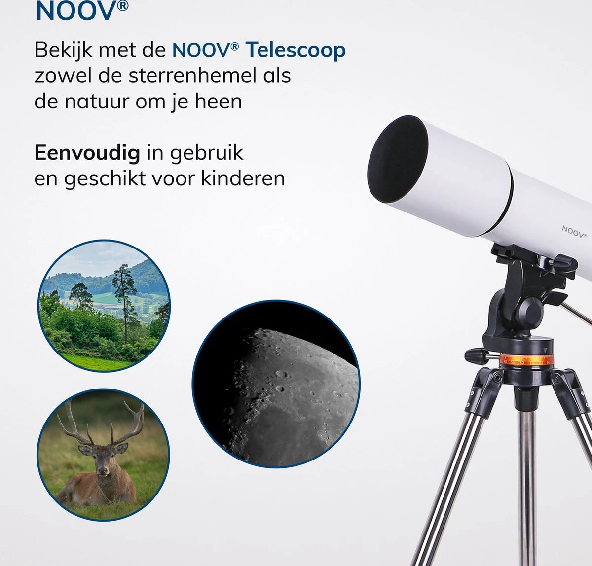 NOOV® - Telescoop – Sterrenkijker Volwassenen / Gevorderden – Sterrenkijker Kinderen – Extra Grote Lensopening 80mm –Rode Stipzoeker - Inclusief Anti-shock Statief & Stevige Draagtas 9 NOOV® - Telescoop – Sterrenkijker Volwassenen / Gevorderden – Sterrenkijker Kinderen – Extra Grote Lensopening 80mm –Rode Stipzoeker - Inclusief Anti-shock Statief & Stevige Draagtas - Afbeelding 7