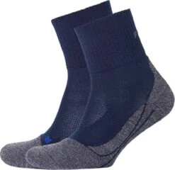 FALKE TK2 Explore Cool Short Wandelen Anti Blaren Functioneel Garen Heren Sportsokken Blauw - Maat 42-43 -Falke Shop 1200x1168 1