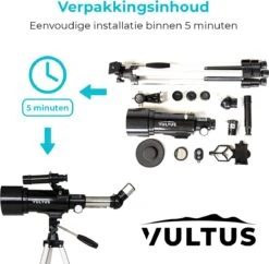 Vultus Telescoop - 200x Vergroting - Sterrenkijker Volwassenen / Gevorderden - Inclusief Statief En Draagtas - Vultus - 40070 -Falke Shop 1200x1175 1
