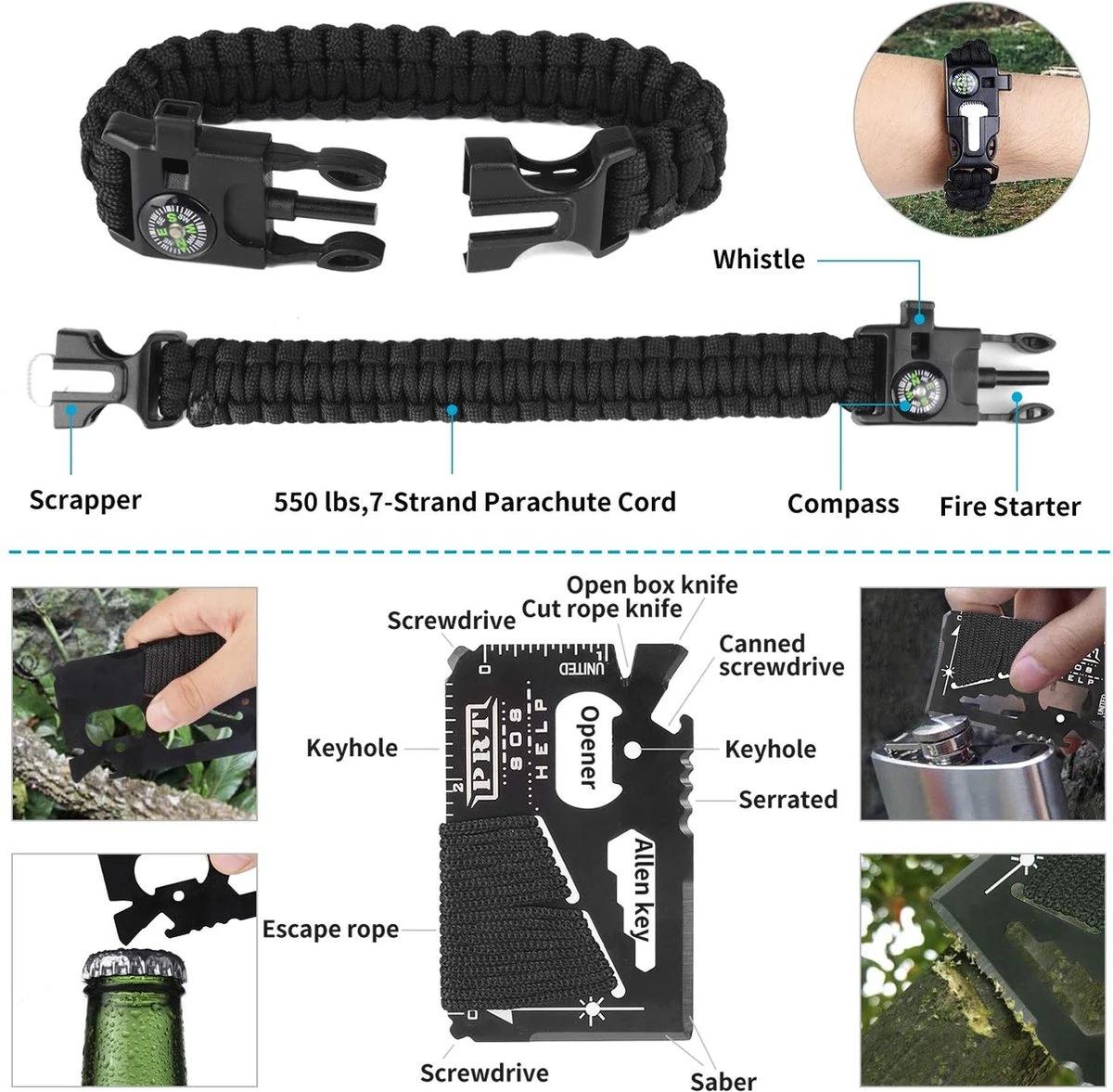 Survival Kit - Outdoor Kit - Camping Kit - Survival Set - Outdoor Set - Camping Set 8 Survival Kit - Outdoor Kit - Camping Kit - Survival Set - Outdoor Set - Camping Set - Afbeelding 6