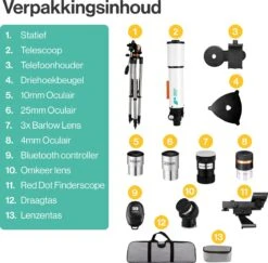 Vivid Green Telescoop Complete Set - 375x Zoom - Sterrenkijker - Geschikt Voor Kinderen En Volwassenen - Wit -Falke Shop 1200x1179 4