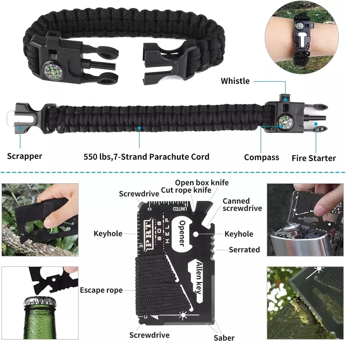 Noodpakket - Survival Kit - EHBO Kit - Outdoor Kit - Camping Set - Survival Set 36-delig 13 Noodpakket - Survival Kit - EHBO Kit - Outdoor Kit - Camping Set - Survival Set 36-delig - Afbeelding 11