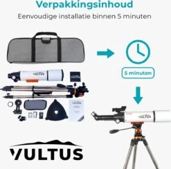 Vultus Telescoop - 375x Vergroting - Sterrenkijker Beginners / Volwassenen / Gevorderden - Inclusief E-boek Voor Beginners - Inclusief App - Inclusief Statief En Draagtas - Vultus - 50080 -Falke Shop 1200x1185 4
