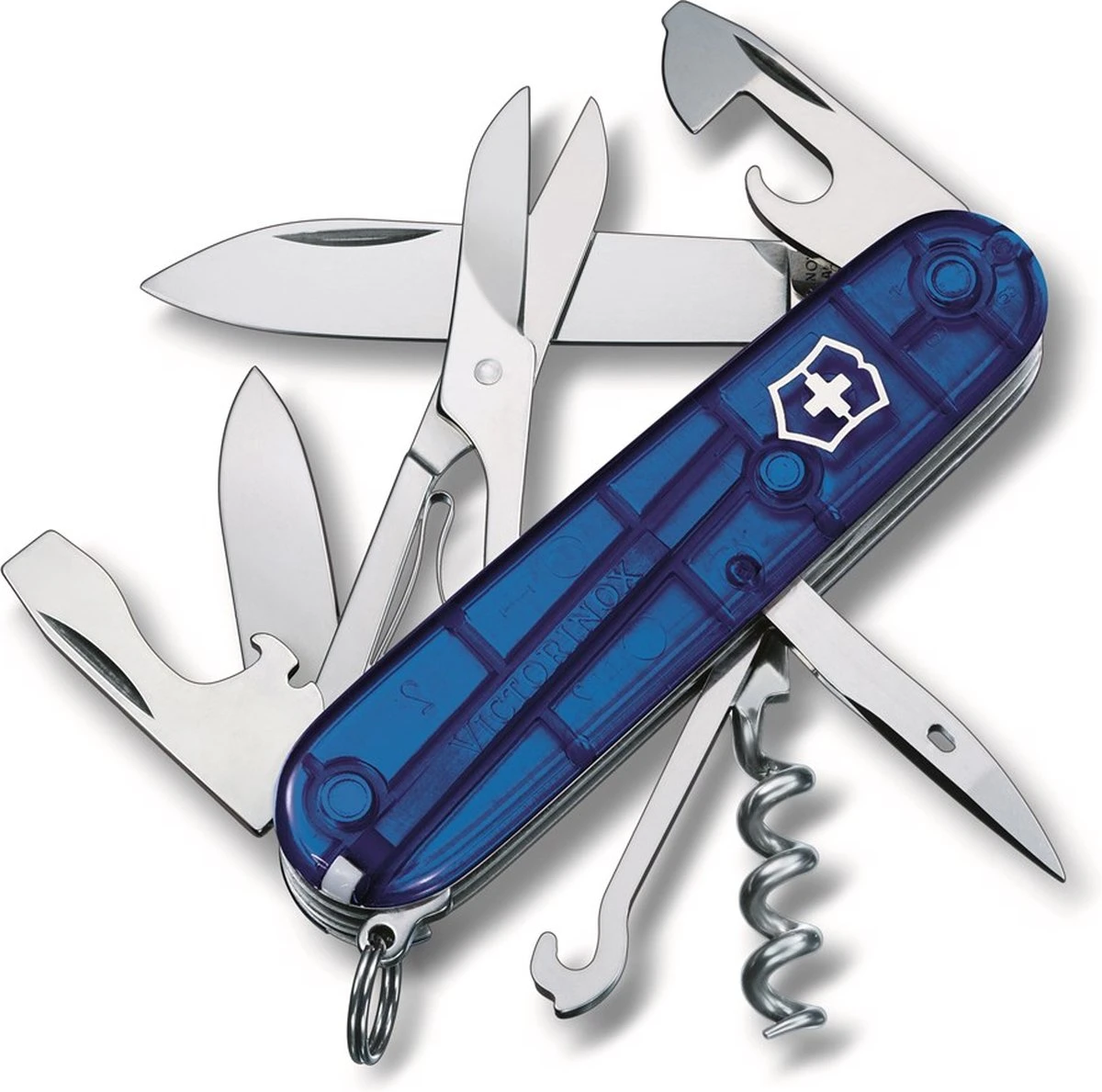 Victorinox Swiss Army Climber Multitool 14 Functies Transparant Blauw 3 Victorinox Swiss Army Climber Multitool 14 Functies Transparant Blauw