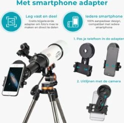Vultus Telescoop - 375x Vergroting - Sterrenkijker Beginners / Volwassenen / Gevorderden - Inclusief E-boek Voor Beginners - Inclusief App - Inclusief Statief En Draagtas - Vultus - 50080 -Falke Shop 1200x1190 8