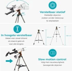 Vultus Telescoop - 375x Vergroting - Sterrenkijker Beginners / Volwassenen / Gevorderden - Inclusief E-boek Voor Beginners - Inclusief App - Inclusief Statief En Draagtas - Vultus - 50080 -Falke Shop 1200x1194 5