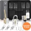 Uitgebreide Lockpick Set Met 3 Sloten - Lockpicking - Lock Pick Gereedschap Tools - Lockpicken Voor Beginners En Professionals - 2021 Versie- Inclusief E-Book