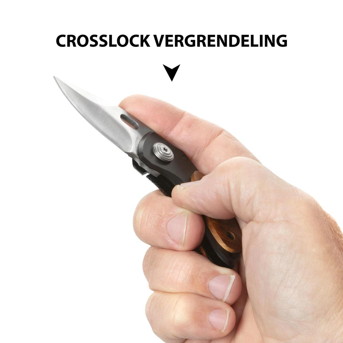 MacGyver Macknife Zakmes | Compact Zakmesje | Outdoor Mes | 12cm | Mes Met RVS Lemmet | Riemclip | Veilige ‘Crosslock’ Vergrendeling | Zwart 6 MacGyver Macknife Zakmes | Compact Zakmesje | Outdoor Mes | 12cm | Mes Met RVS Lemmet | Riemclip | Veilige ‘Crosslock’ Vergrendeling | Zwart - Afbeelding 4