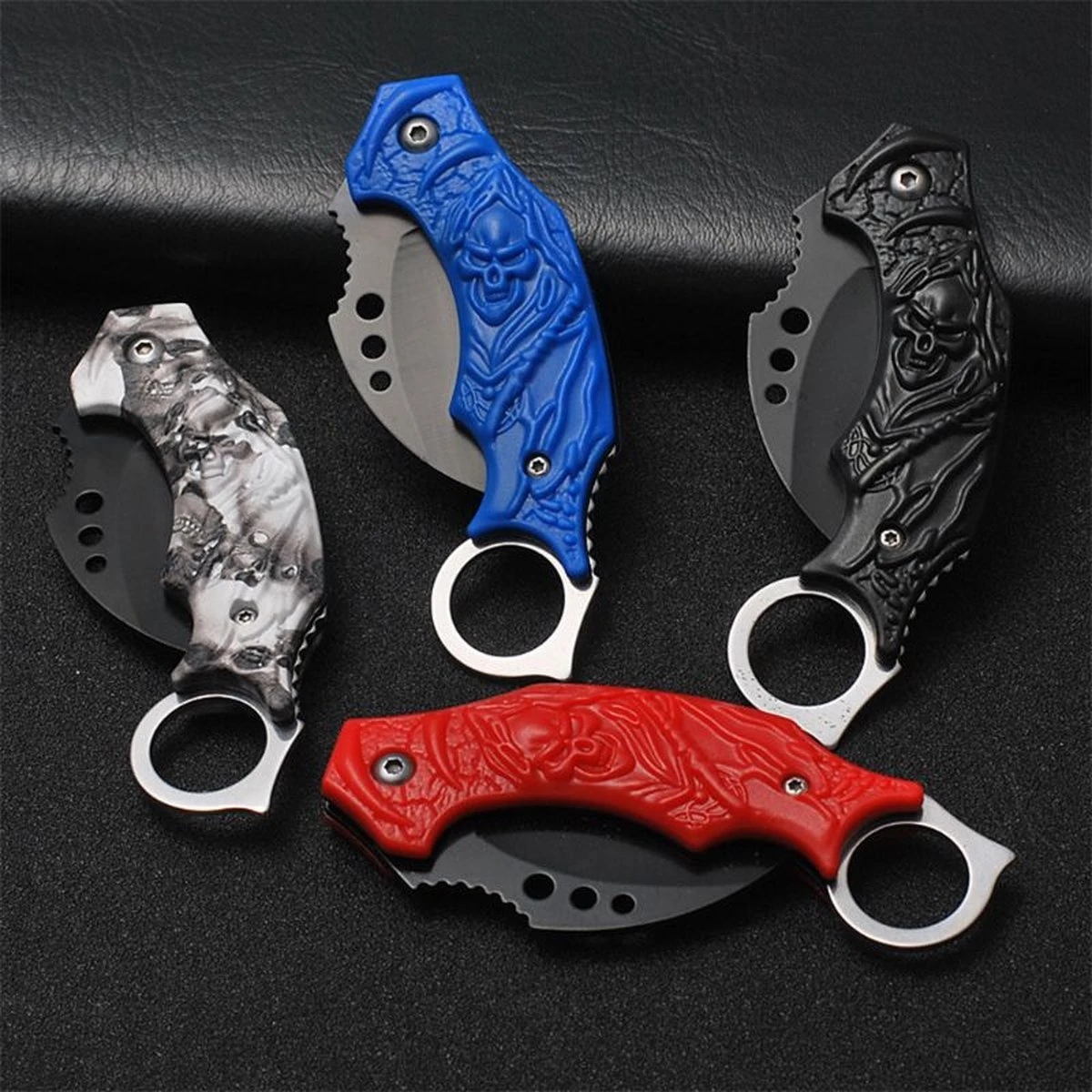 TECQX Mini Karambit - Zakmes - Survival Mes - Counter Strike - Kamperen - Scouting Mes - White Skull 7 TECQX Mini Karambit - Zakmes - Survival Mes - Counter Strike - Kamperen - Scouting Mes - White Skull - Afbeelding 5