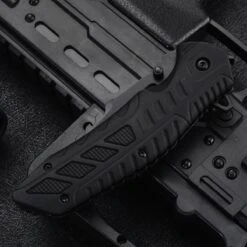 Sefaras Survival Zakmes J01 - Mes Met Tanden Aan 2 Kanten - 3cr13/Aluminum - Inklapbaar - Broekclip - Voor Kamperen - RVS - Zwart -Falke Shop 1200x1200 173