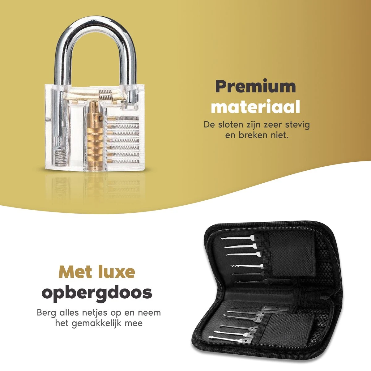 MyGoodz Lockpick Set 30 Delig – Meest Uitgebreid - Inlcusief Handleiding - Lock Pick Gereedschap Etui - Tools - Oefenslot Voor Beginners En Gevorderden – Survivalset - Cadeau Voor Mannen - Incl. Pocket Tools 6 MyGoodz Lockpick Set 30 Delig – Meest Uitgebreid - Inlcusief Handleiding - Lock Pick Gereedschap Etui - Tools - Oefenslot Voor Beginners En Gevorderden – Survivalset - Cadeau Voor Mannen - Incl. Pocket Tools - Afbeelding 4