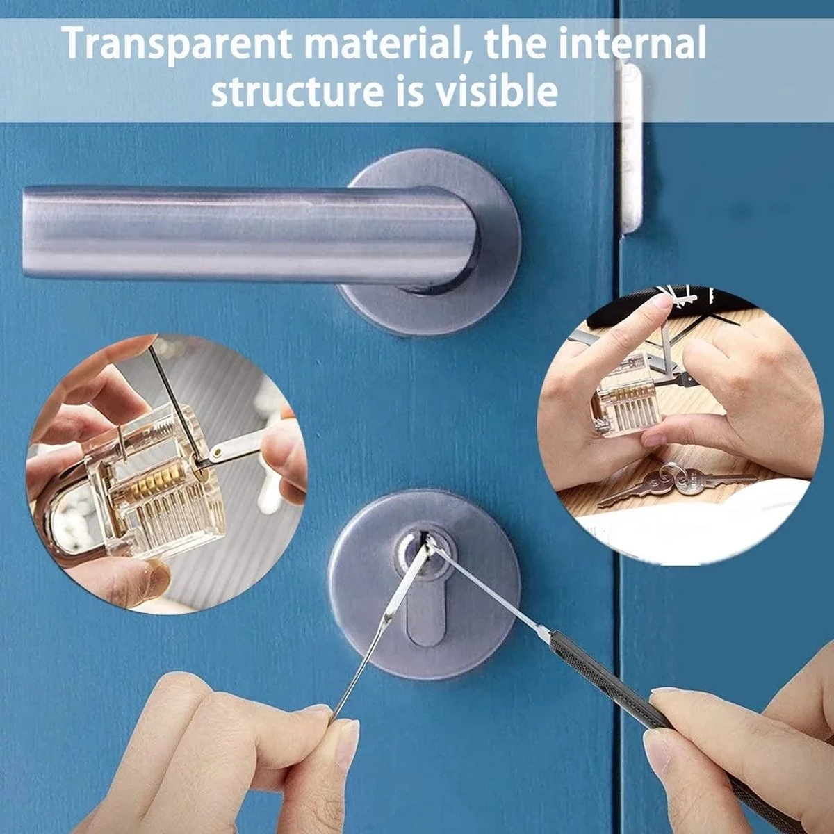 PLAY IT Lockpick Set XXL 75 Delig - 9 Sloten - Incl. Opbergzakjes 8 PLAY IT Lockpick Set XXL 75 Delig - 9 Sloten - Incl. Opbergzakjes - Afbeelding 6